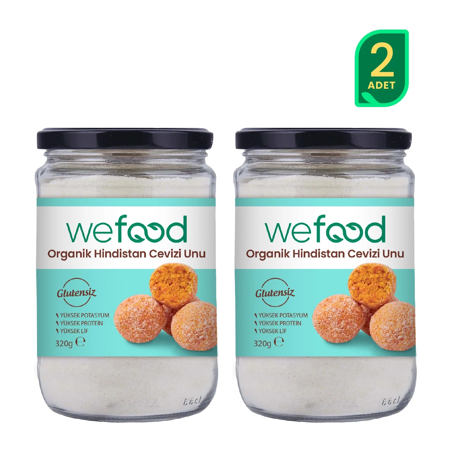 Wefood Organik Hindistan Cevizi Unu 320 gr 2'li